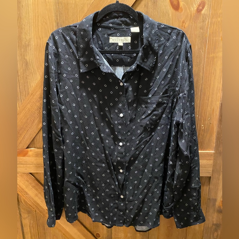 STETSON Horseshoe Button-down Long Sleeve